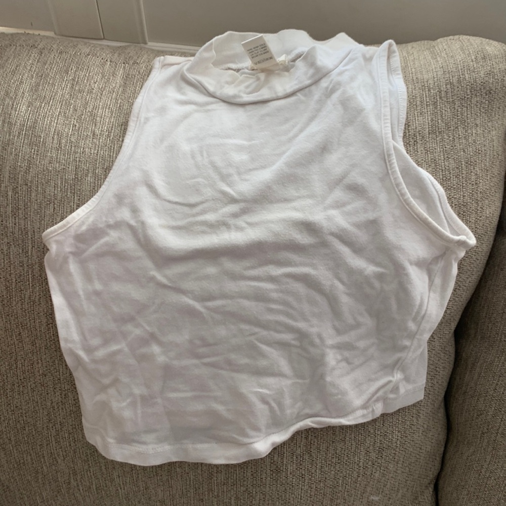 5 white crop tops bundle
